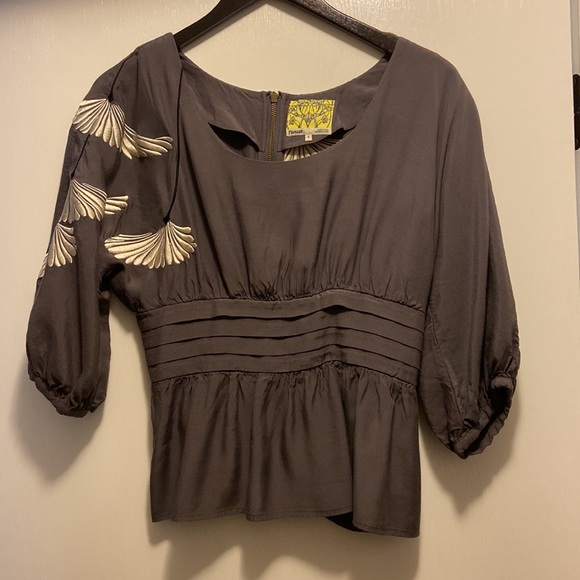 Anthropologie Floreat embroidered deco kimono blouse - Picture 4 of 7